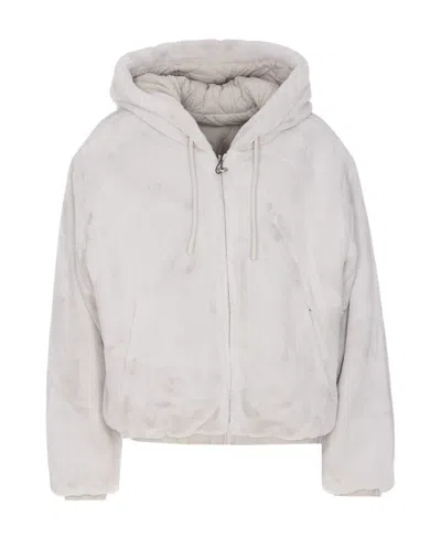 Moose Knuckles Hooded Puffer Jacket In White