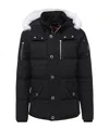 Moose Knuckles Padded-design Hooded Jacket In Black