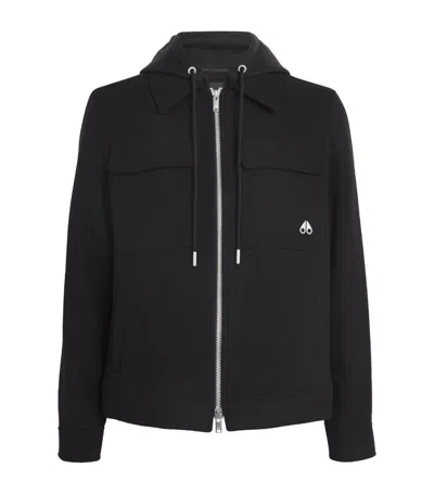 Moose Knuckles Hooded Snowdown Jacket In Black