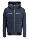 Moose Knuckles Cloud Detachable-hood Shell-down Jacket Navy In Blue