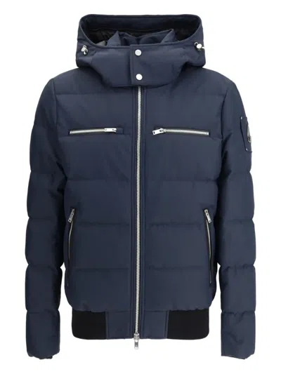 MOOSE KNUCKLES HOODED ZIP BOMBER JACKET