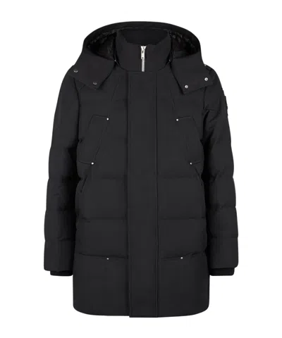 Moose Knuckles Hooded Zip-fastening Coat In Black