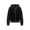 Moose Knuckles Rosylyn Bunny Black Cotton Hoodie In Black
