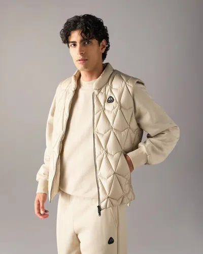 Moose Knuckles Iceberg Quilt Down Vest In Alabaster