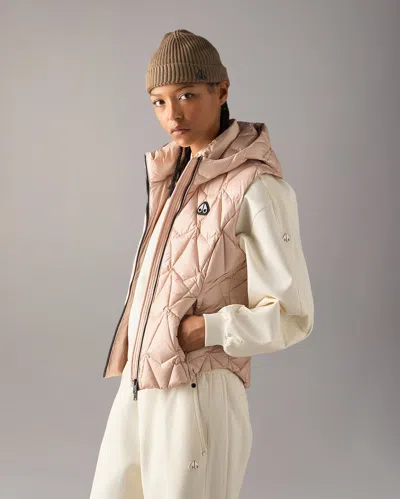 Moose Knuckles Iceberg Quilt Down Vest In Rosewood