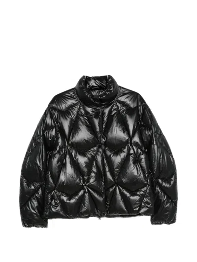 Moose Knuckles Black Iceberg Down Jacket In Recycled Nylon