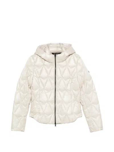Moose Knuckles Iceberg Quilted Hooded Jacket In White