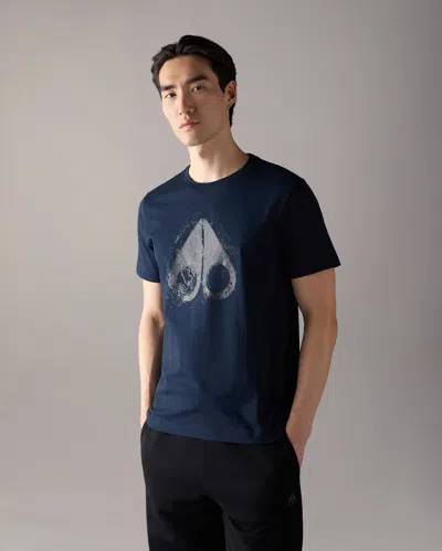 Moose Knuckles Icebreak Logo T-shirt In Blue