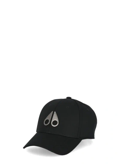 Moose Knuckles Icon Baseball Cap In Black