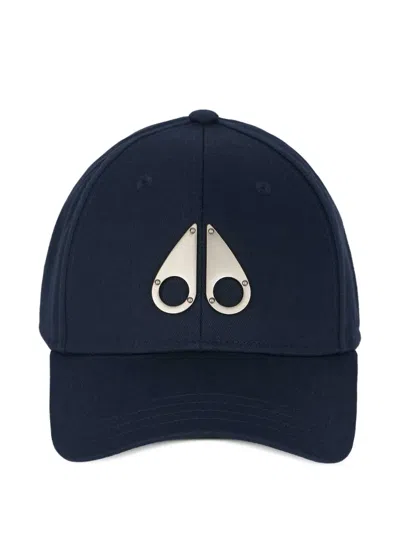 Moose Knuckles Icon Baseball Cap In Blue