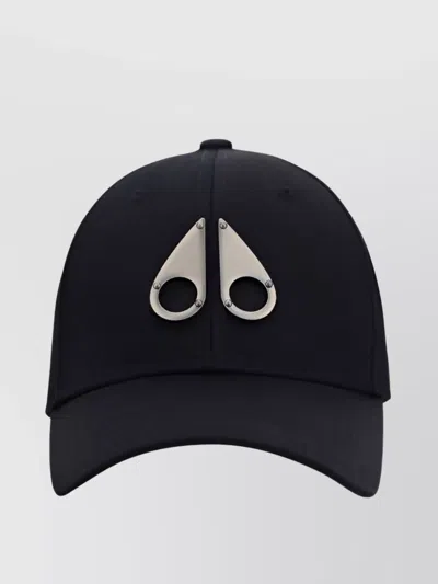 Moose Knuckles Iconic Logo Baseball Cap In Black