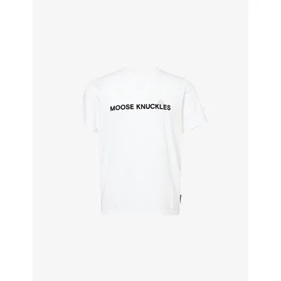 Moose Knuckles Conway Crew-neck Cotton-jersey T-shirt Milky Way Xxl
