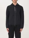 Moose Knuckles Black Reversible Jacket With Hood And Logo Patch On The Sleeve In Tech Fabric Man In Schwarz
