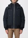 Moose Knuckles Stylish Bomber Jacket Hood In Blue