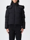 Moose Knuckles Debbie Shearling Trimmed Hooded Bomber Jacket In Black
