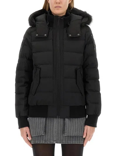 Moose Knuckles Jacket With Logo In Black
