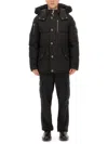 Moose Knuckles Original Ballistic Bomber Neoshear Down Jacket In Black