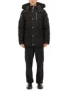 Moose Knuckles Original Ballistic Bomber Neoshear Down Jacket In Black