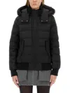 Moose Knuckles Cloud 3q Black Nylon Down Jacket In Black