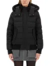 Moose Knuckles Cloud 3q Black Nylon Down Jacket In Black