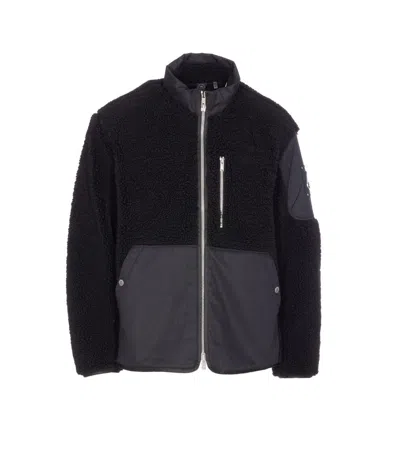 Moose Knuckles High Neck Down Jacket Pockets In Black