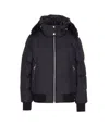 Moose Knuckles Puffy Black Jacket With High Collar In Black