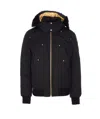 Moose Knuckles Versatile Bomber Jacket Removable Hood In Black