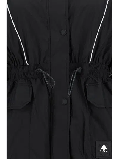 Moose Knuckles Women's Marcelle Toggle-waist Windbreaker Jacket In Black