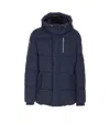 Moose Knuckles Everest 3q Removable-hood Padded Jacket In Blue