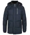 Moose Knuckles Everest 3q Removable-hood Padded Jacket In Blue
