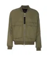 Moose Knuckles Alder Twill Bomber Jacket In Green
