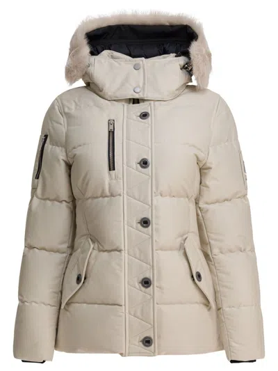 Moose Knuckles Long-sleeved Cotton Jacket In Brown