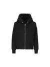 Moose Knuckles Cotton Blend Classic Bunny Jacket With Tonal Hood In Black