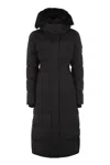 Moose Knuckles Jocada - Long Down Jacket With Hood In Black