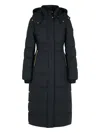 Moose Knuckles Jocada Long Black Polyamide Blend Down Jacket In Black