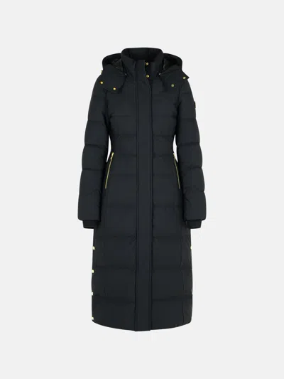 Moose Knuckles 'jocada' Long Black Polyamide Blend Down Jacket