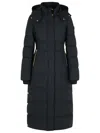 Moose Knuckles Faux-fur Hooded Padded Coat In Black