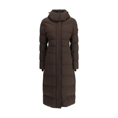 Moose Knuckles Hooded Padded Jocada Parka In Brown