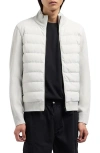 Moose Knuckles Kamet Hybrid Mixed Media Down Jacket In Stone