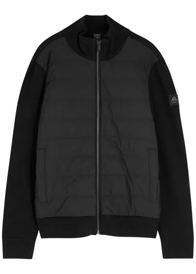 Moose Knuckles Kamet Hybrid Shell And Knitted Jacket In Black