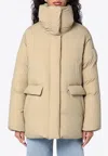 Moose Knuckles Katla Sand-coloured Quilted Down Jacket In Beige