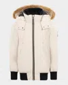 Moose Knuckles Kids Unisex Original Shearling Trim Bomber In White