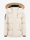 Moose Knuckles Kids Unisex Original Shearling Trim 3q Jacket In Animal Print