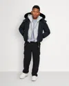 Moose Knuckles Kids Unisex Original Shearling Trim Bomber In Black