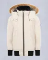 Moose Knuckles Kids Unisex Original Shearling Trim Bomber In Neutral