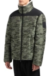 Moose Knuckles Kings Camouflage Print Puffer Jacket In Moss Camo