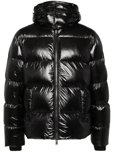 Moose Knuckles Kings Puffer Jacket In Black With Brown Shearling 1335