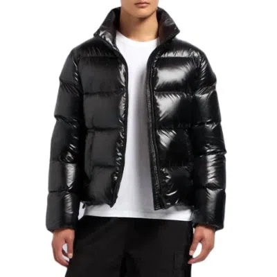 Moose Knuckles Kings Shiny Down Puffer In Black