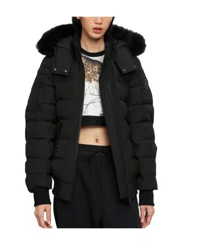Moose Knuckles Ladriere Hooded Padded Jacket In Black