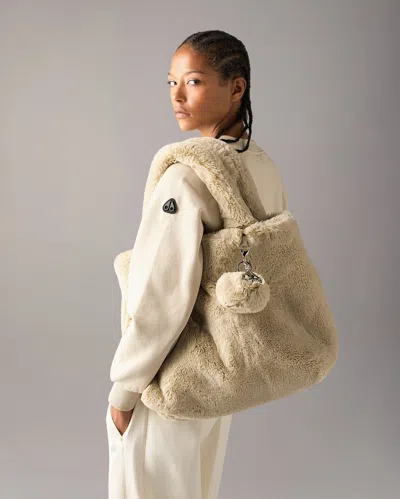 Moose Knuckles Large Bunny Tote In Alabaster